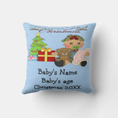 Baby Girl's eerste kerstSierkussen Kussen (Achterkant)