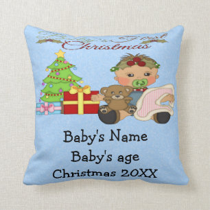 Baby Girl's eerste kerstSierkussen Kussen