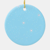 Baby Girl's eerste kerstversiering Keramisch Ornament (Achterkant)