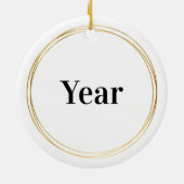 Baby Girl's eerste kerstversiering Keramisch Ornament (Achterkant)