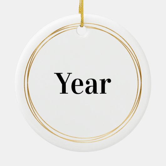 Baby Girl's eerste kerstversiering Keramisch Ornament (Achterkant)