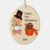 Baby Girl's eerste Thanksgiving Ornament (Rechts)