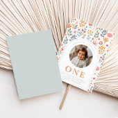 Baby Girl's eerste verjaardag Wildflower Kaart