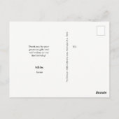 Baby Girl's eerste verjaardagsfeest Foto Briefkaart (Achterkant)