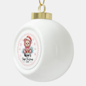 Baby Girl's First Xmas Ornament - Gepersonaliseerd (Rechts)