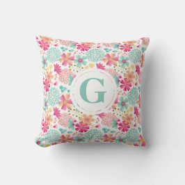 Baby Girls Letter Floral Pattern Neursery Pillow Kussen