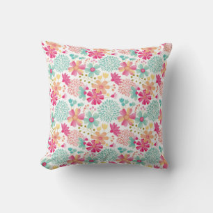 Baby Girls Painted Floral Pattern Neursery Pillow Kussen