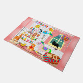 Baby Girl's Playroom Deurmat (Schuin)