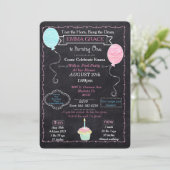 Baby Girls Uitnodiging één jaar (Staand voorkant)