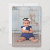 Baby Girls Uitnodiging één jaar (Achterkant)