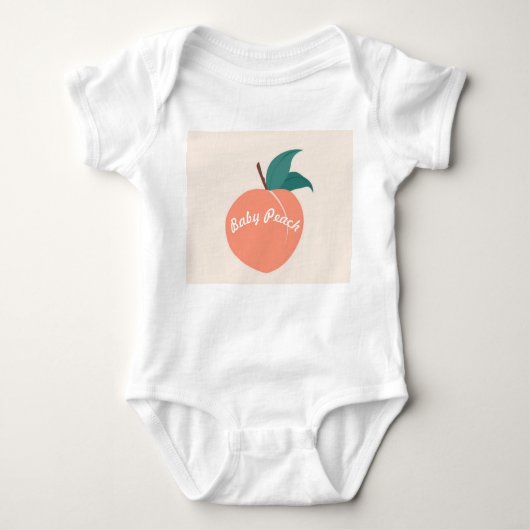 Baby Girls Vest "Baby Peach" Romper (Voorkant)