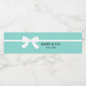 Baby Glam Blauwgroen Blue Sprinkle Shower Party Waterfles Etiket (Enkel label)