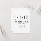 Baby Glückwunsch Karte zur Geburt - Reproduced Kaart (Voorkant / Achterkant in situ)