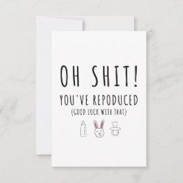 Baby Glückwunsch Karte zur Geburt - Reproduced Kaart