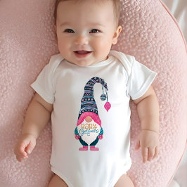 Baby Gnome Fun Colorful Family Matking Kerstmis Romper