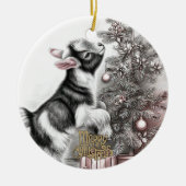 Baby Goat Christmas 10 and YOUR PHOTO Keramisch Ornament (Voorkant)