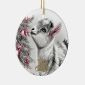 Baby Goat Christmas 15 and YOUR PHOTO Keramisch Ornament (Rechts)