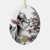 Baby Goat Christmas 17 and YOUR PHOTO Keramisch Ornament (Rechts)
