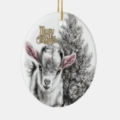 Baby Goat Christmas 18 and YOUR PHOTO Keramisch Ornament (Rechts)