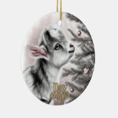 Baby Goat Christmas 19 and YOUR PHOTO Keramisch Ornament (Rechts)