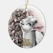 Baby Goat Christmas 1 and YOUR PHOTO Keramisch Ornament (Links)