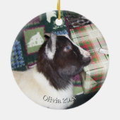 Baby Goat Christmas 1 and YOUR PHOTO Keramisch Ornament (Achterkant)