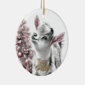Baby Goat Christmas 20 and YOUR PHOTO Keramisch Ornament (Rechts)