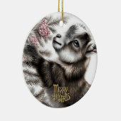 Baby Goat Christmas 6 and YOUR PHOTO Keramisch Ornament (Rechts)