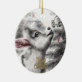 Baby Goat Christmas 7 and YOUR PHOTO Keramisch Ornament (Rechts)