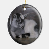 BABY GOAT GRAY/WHITE CHRISTMAS ORNAMENT (Links)