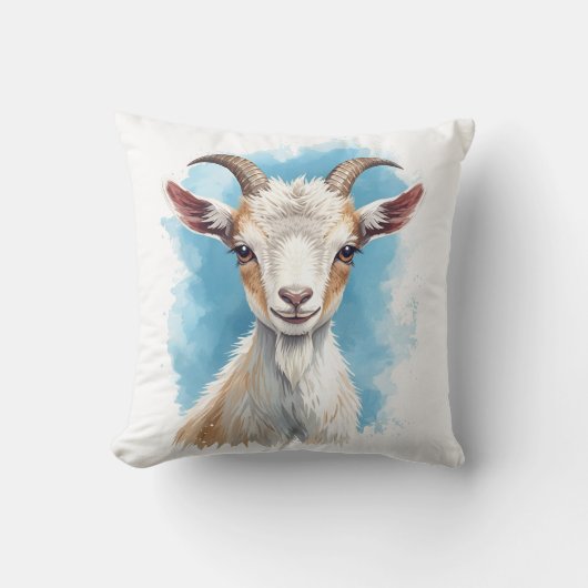 Baby Goat Smiling Kussen (Voorkant)