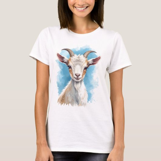 Baby Goat Smiling T-shirt (Voorkant)