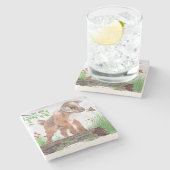 Baby Goat Stone Onderzetter (Zijkant)