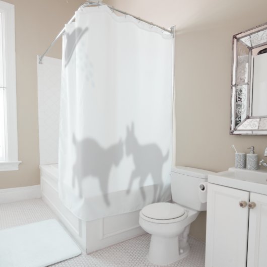 Baby Goats Shadow Silhouette Shadow Buddies Douchegordijn (In situ)