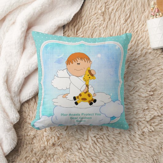 Baby Godson Gift Communion Baptism Cute Angel Kussen (Deken)