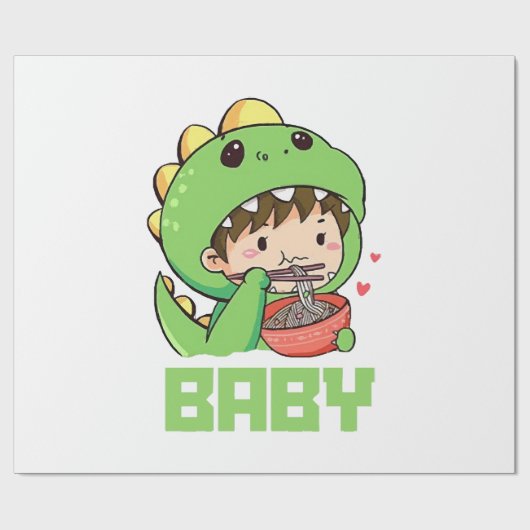 baby godzilla cadeaupapier (Vlak)