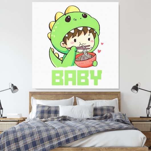 baby Godzilla Canvas Afdruk (Insitu (Slaapkamer))