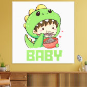 baby Godzilla Canvas Afdruk (Insitu (Woonkamer))