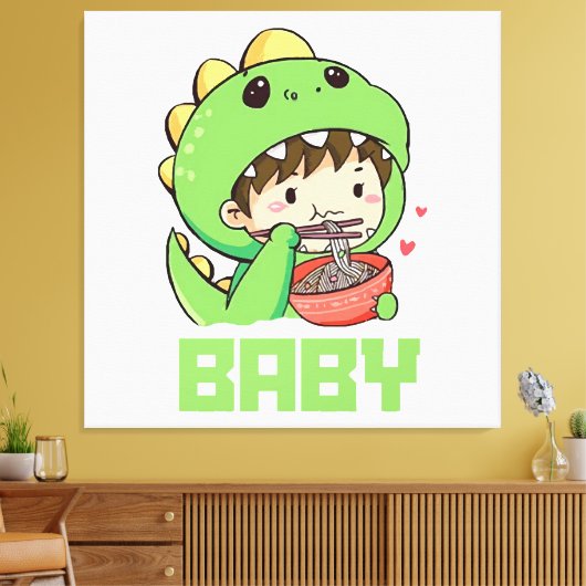 baby Godzilla Canvas Afdruk (Insitu (Woonkamer))