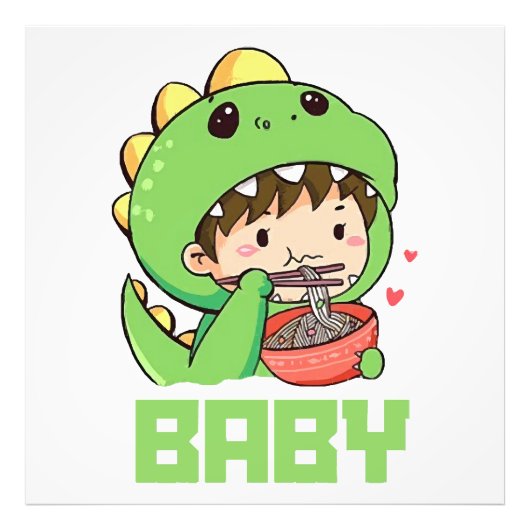 baby godzilla foto afdruk (Voorkant)