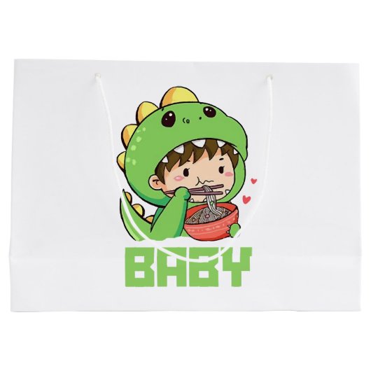 baby godzilla groot cadeauzakje (Achterkant)