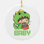 baby godzilla keramisch ornament (Achterkant)