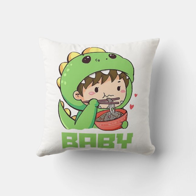 baby godzilla kussen (Achterkant)