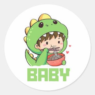 baby Godzilla Ronde Sticker