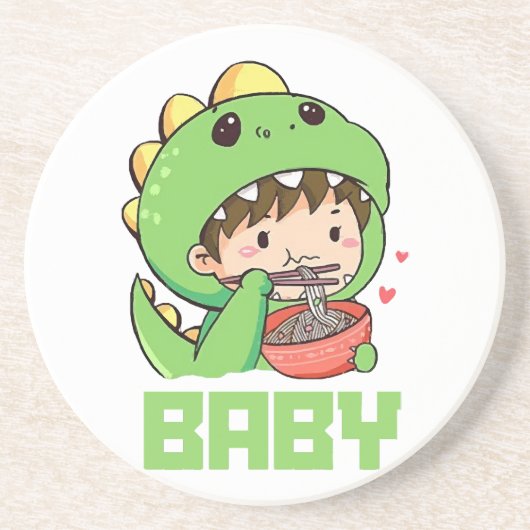 baby Godzilla Zandsteen Onderzetter (Voorkant)