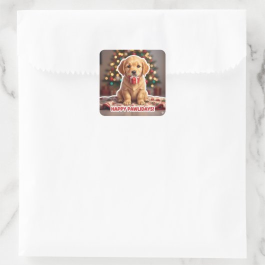 Baby Golden Retriever Gift Sticker (Tas)