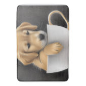 Baby Golden Retriever in een Tea Cup Graphic Badmat (Voorkant Verticaal)