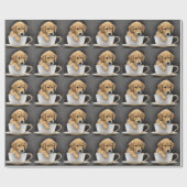 Baby Golden Retriever in een Tea Cup Graphic Cadeaupapier (Vlak)