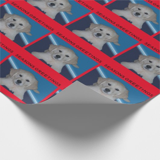 Baby Golden Retriever wrapppapier Cadeaupapier (Hoek)