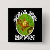 Baby Goldfish Square Badge Button (Voorkant)